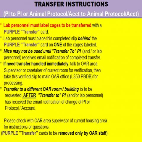 Transfer PI to PI Instructions