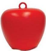 Pig enrichment toy that looks like a big red apple