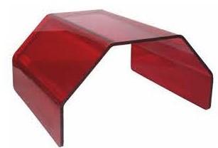 red plastic archway called a hut that can be used by guinea pigs or hamsters red plastic archway called a hut that can be used by guinea pigs or hamsters