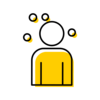 icon depicting a person afflicted by nausea